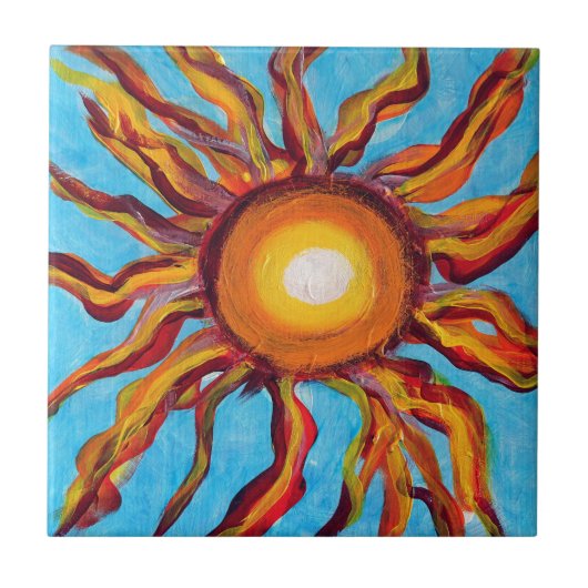 Wilde Sonne Fliese (Vorderseite)