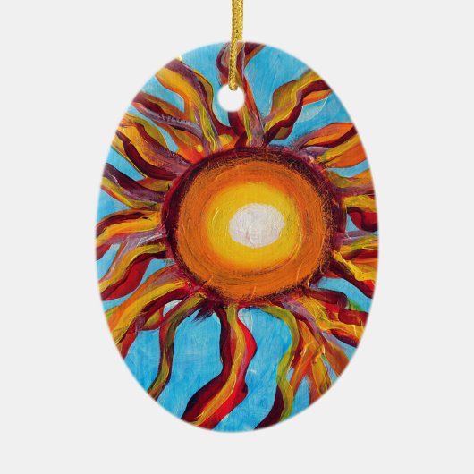 Wilde Sonne Keramikornament (Vorne)