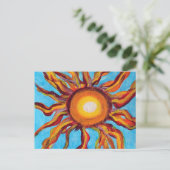 Wilde Sonne Postkarte (Stehend Vorderseite)