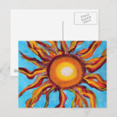 Wilde Sonne Postkarte (Vorne/Hinten)