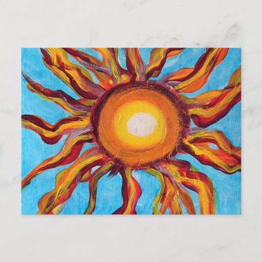 Wilde Sonne Postkarte (Vorderseite)