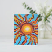 Wilde Sonne Postkarte (Stehend Vorderseite)