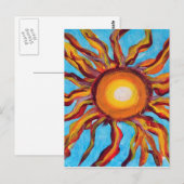 Wilde Sonne Postkarte (Vorne/Hinten)