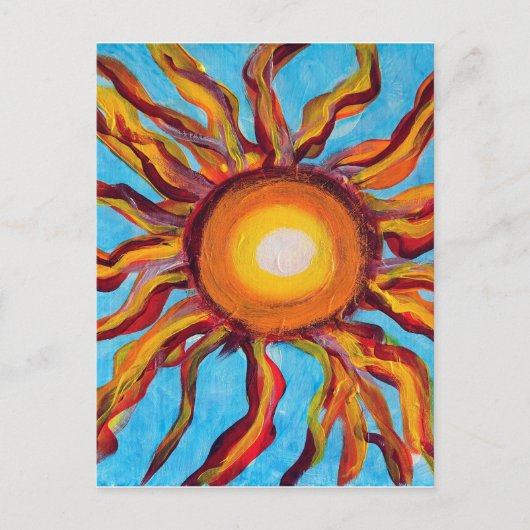 Wilde Sonne Postkarte (Vorderseite)