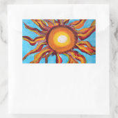 Wilde Sonne Rechteckiger Aufkleber (Tasche)