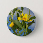 Wilde Sonnenblumen Blumenfotografie Button (Vorderseite)