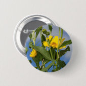 Wilde Sonnenblumen Blumenfotografie Button (Vorne & Hinten)