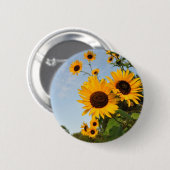 Wilde Sonnenblumen Button (Vorne & Hinten)