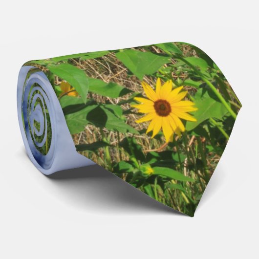 Wilde Sonnenblumen Krawatte (Gerollt)