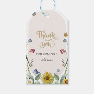 Wilde Sonnenblumen Schmetterlinge Geschenkanhänger