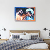 Wilde Spanische Mustang Pferde Fantasie Art Leinwanddruck (Insitu (Schlafzimmer))