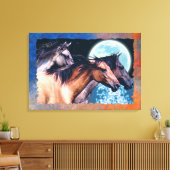 Wilde Spanische Mustang Pferde Fantasie Art Leinwanddruck (Insitu (Wohnzimmer))