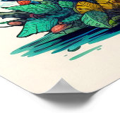 Wilde Sprouting Forest Mushrooms Poster (Ecke)