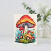 Wilde Sprouting Forest Mushrooms Postkarte (Stehend Vorderseite)