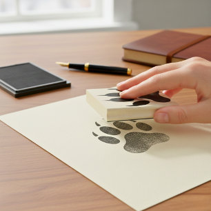 Wilde Spuren Pfotenabdruck Stempel