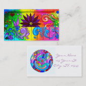 Wilde starke Siebzigerjahre Farben Thunder_Cove Visitenkarte (Vorne/Hinten)