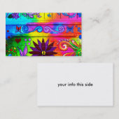 wilde starke Siebzigerjahre FarbVisitenkarte Visitenkarte (Vorne/Hinten)