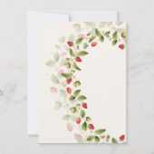 WILDE STRAWBERRY SÜSSE BABY-SHOWER EINLADUNG (Rückseite)