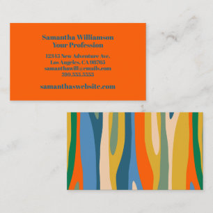 Wilde Streifen farbenfroh Modernes Abstraktes Must Visitenkarte
