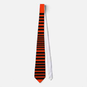 Wilde Streifen Krawatte (Ziegel Orange)