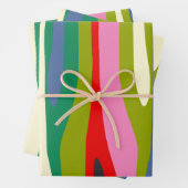 Wilde Streifen Modernes, vielfarbiges Abstraktes M Geschenkpapier Set (Beispiel)
