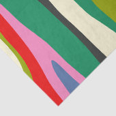 Wilde Streifen Modernes, vielfarbiges Abstraktes M Seidenpapier (Detail)