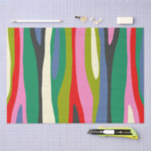 Wilde Streifen Modernes, vielfarbiges Abstraktes M Seidenpapier (Handwerk)