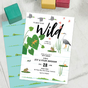 Wilde Sumpfkreaturen Baby Shower Einladung