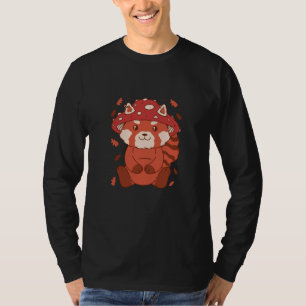 Wilde süße Tiere Panda Bär Rot T-Shirt