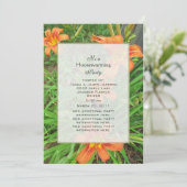 Wilde Taglilie-Party Einladung (Stehend Vorderseite)