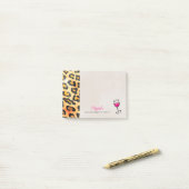 Wilde Tierdrucke und Junggeselinnen-Abschied Wein Post-it Klebezettel (Auf Schreibtisch)