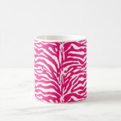 Wilde Tierdrucke, Zebra in Fuchsia, Rosa und Weiß Kaffeetasse (Mittel)