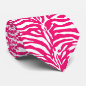 Wilde Tierdrucke, Zebra in Fuchsia, Rosa und Weiß Krawatte (Gerollt)