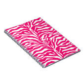 Wilde Tierdrucke, Zebra in Fuchsia, Rosa und Weiß Notizblock (Rechte Seite)