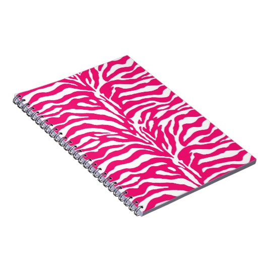 Wilde Tierdrucke, Zebra in Fuchsia, Rosa und Weiß Notizblock (Rechte Seite)