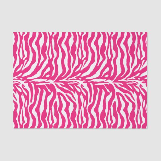 Wilde Tierdrucke, Zebra in Fuchsia, Rosa und Weiß Seidenpapier (Vorderseite)