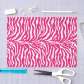 Wilde Tierdrucke, Zebra in Fuchsia, Rosa und Weiß Seidenpapier (Handwerk)