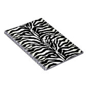 Wilde Tierdrucke, Zebra in Schwarz und Weiß Notizblock (Rechte Seite)