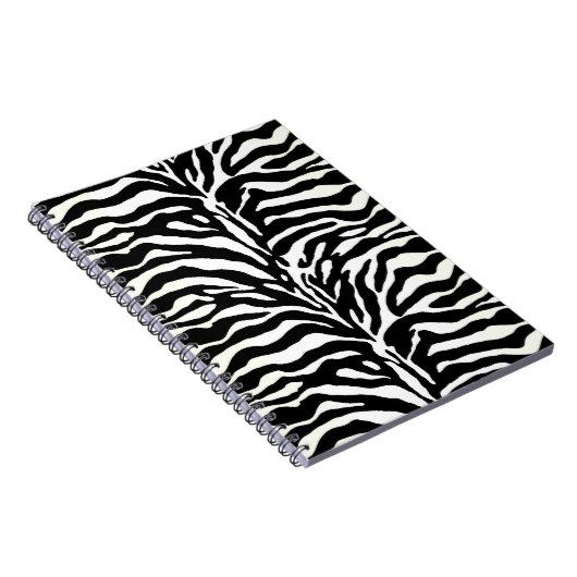 Wilde Tierdrucke, Zebra in Schwarz und Weiß Notizblock (Rechte Seite)