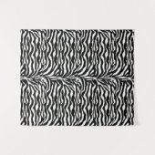 Wilde Tierdrucke, Zebra in Schwarz und Weiß Wandteppich (Vorderseite (Horizontal))