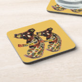Wilde Tiere Aborigine-Kunst Koala Bears Untersetzer (Linke Seite)