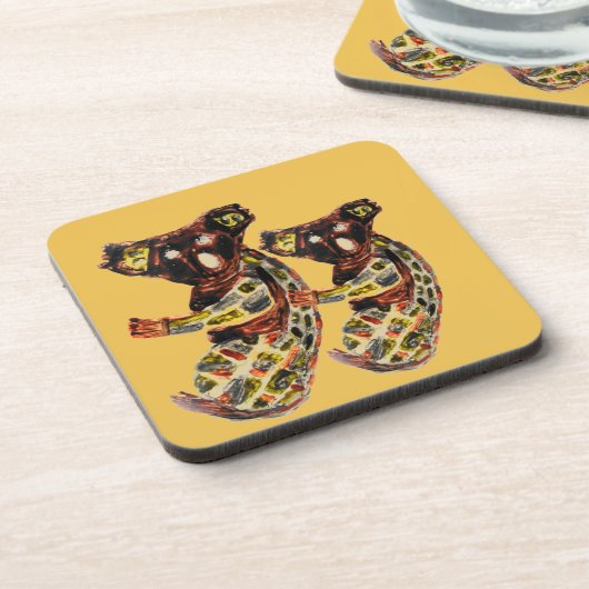 Wilde Tiere Aborigine-Kunst Koala Bears Untersetzer (Linke Seite)