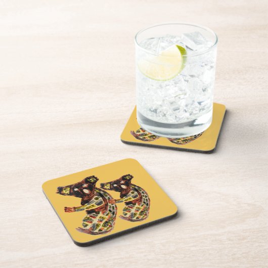 Wilde Tiere Aborigine-Kunst Koala Bears Untersetzer (Rechte Seite)