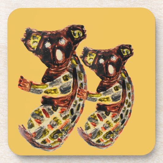 Wilde Tiere Aborigine-Kunst Koala Bears Untersetzer (Vorderseite)
