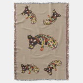 Wilde Tiere Aborigine-Kunst Koalas Decke (Vorderseite Vertikal)