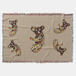 Wilde Tiere Aborigine-Kunst Koalas Decke