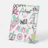 Wilde Tiere Adoption Sockelschild (Vorderseite)