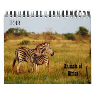 Wilde Tiere Afrika-Safari 2013 Kalender