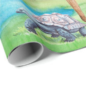 Wilde Tiere Afrikas im Hintergrund Geschenkpapier (Rolleneckpunkt)