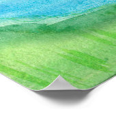 Wilde Tiere Afrikas im Hintergrund Poster (Ecke)